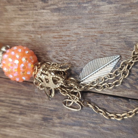 Bohemian leaf drop tassel pendant‎ - Picture 3 of 3